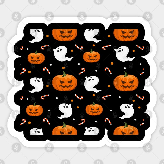 Halloween Pattern Sticker by DragonTees